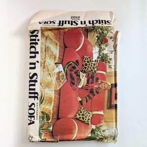 Uncut Stitch N Stuff Sofa Sewing Pattern Butterick 0102 Vintage 70s Danish MCM